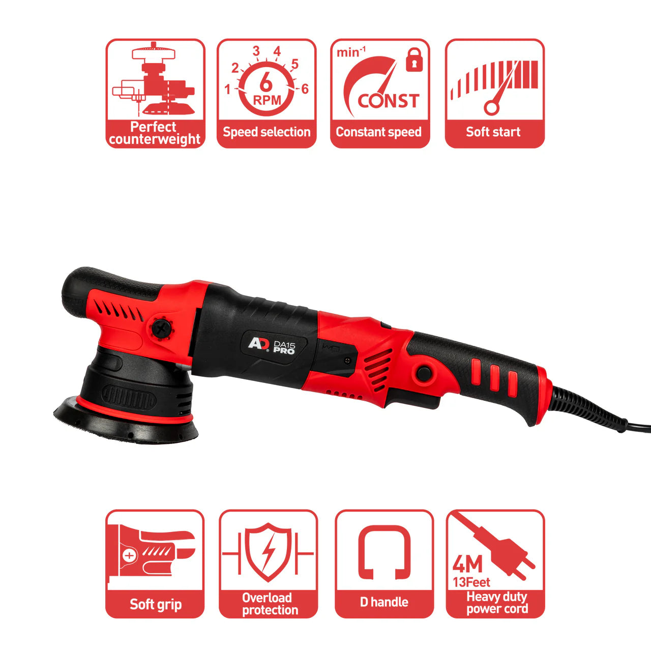 DA15 PRO DUAL ACTION MACHINE POLISHER